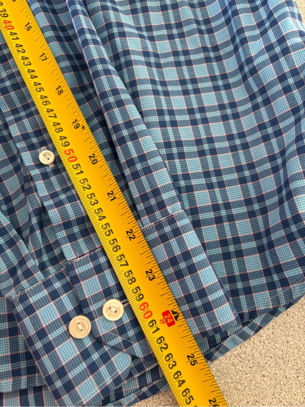Eton Contemporary Blue Plaid 100% Cotton Dress Shirt 15 / 38 Corporate Luxury - Picture 11 of 11